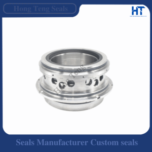 Angled side view of EBARA DSC 100mm cartridge mechanical seal for sewage pumps