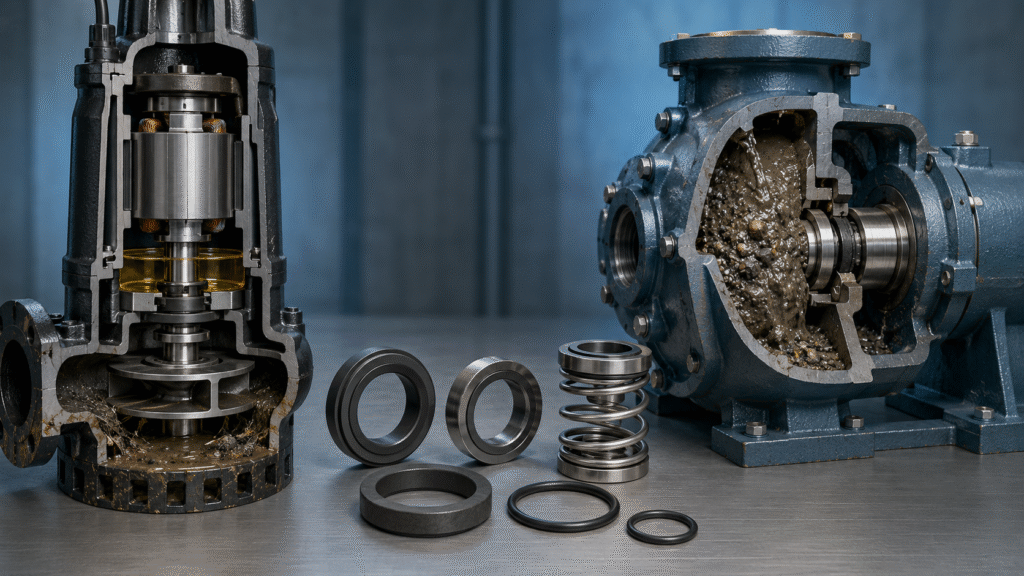 Best mechanical seal materials for wastewater and slurry pumps