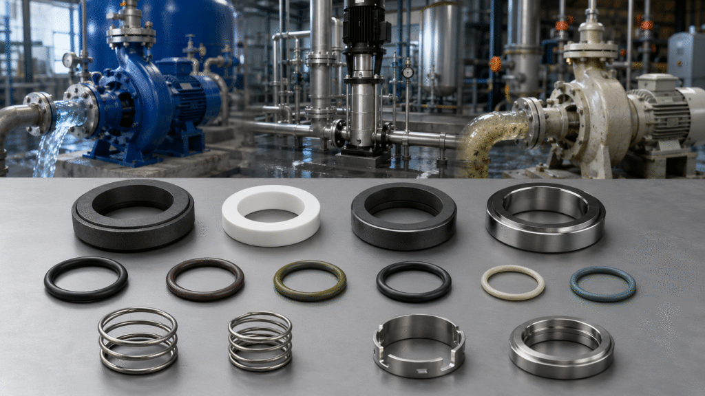 Mechanical seal material selection for different pump liquids
