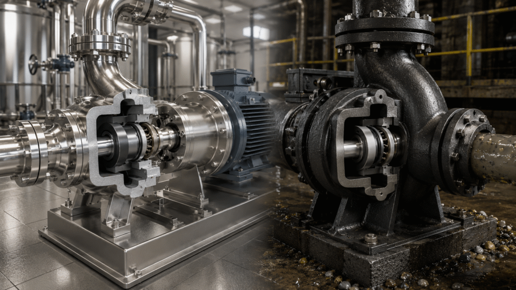 Mechanical seal material selection for chemical and slurry pumps