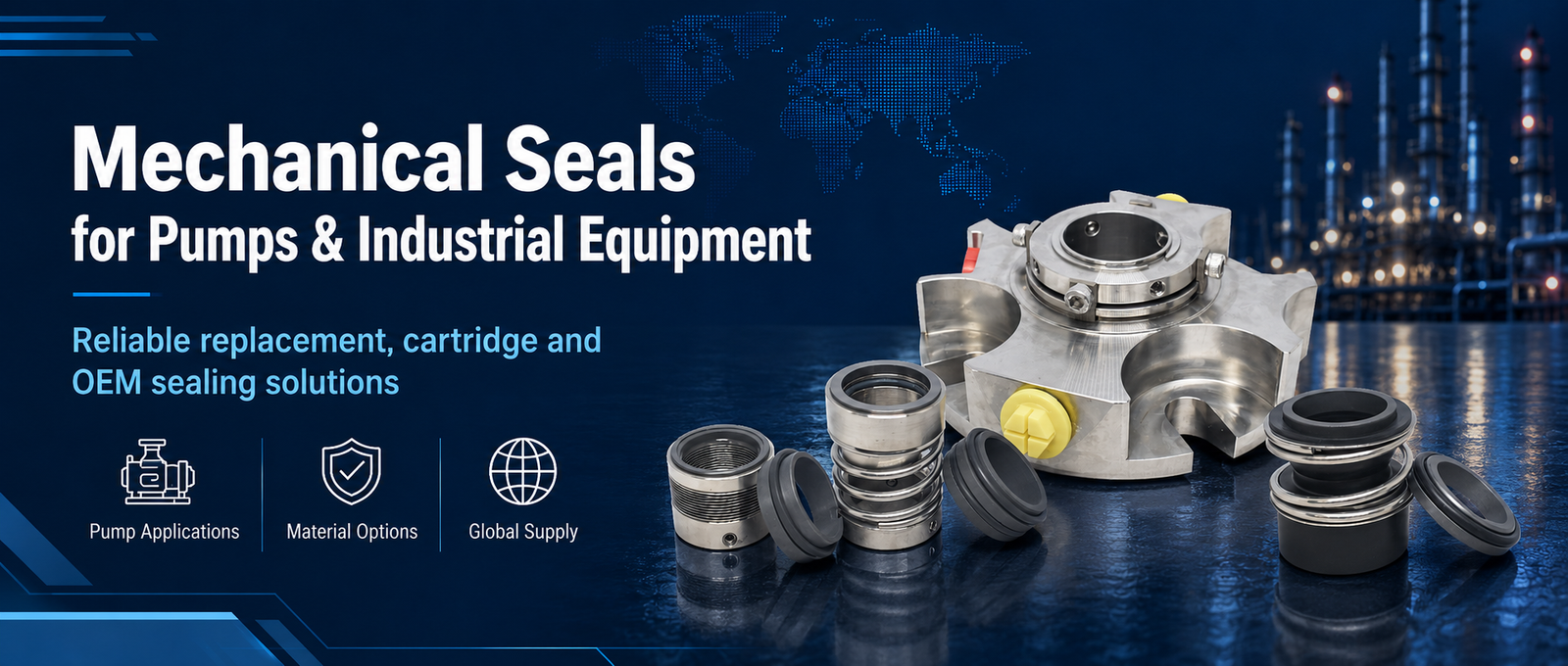 Mechanical seals for pumps and industrial equipment