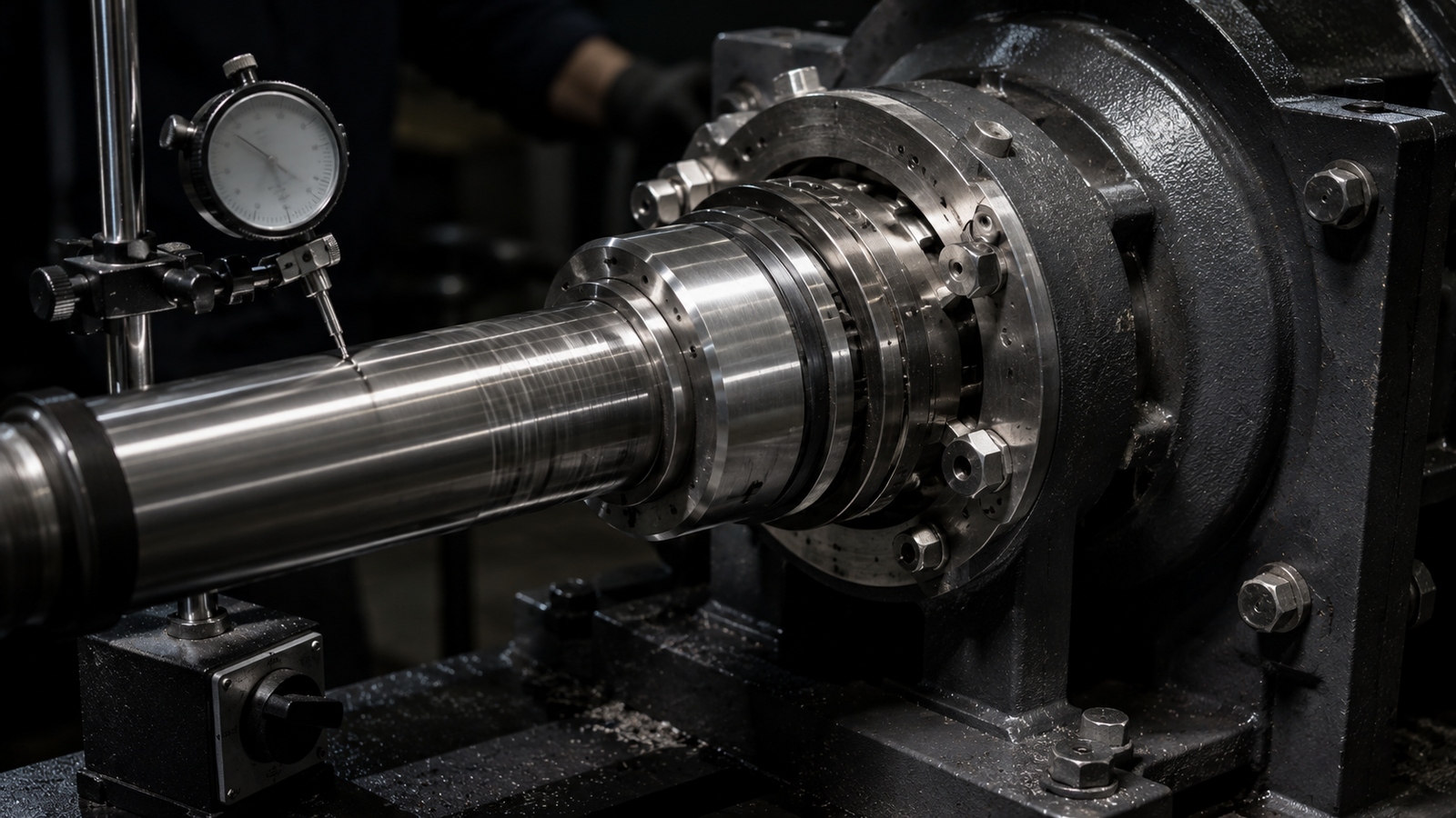 Shaft runout and misalignment measured near an industrial pump mechanical seal