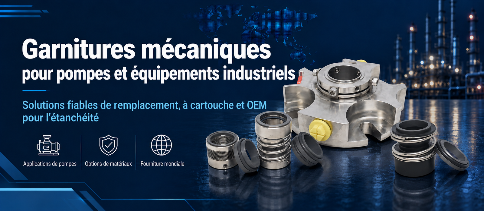 Garnitures mécaniques Hong Teng pour pompes et équipements industriels